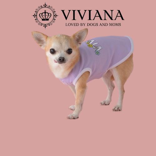 
            ドッグウェア「VIVIANA」タンクトップロゴフラワー（Purple）
          