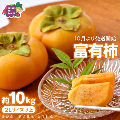 富有柿 2L以上 約10kg【2026年10月より発送開始】（茨城県共通返礼品 [柿]：大子町産） |柿  かき 旬 お取り寄せ フルーツ 甘い 秋の味覚 [FC24-NT]