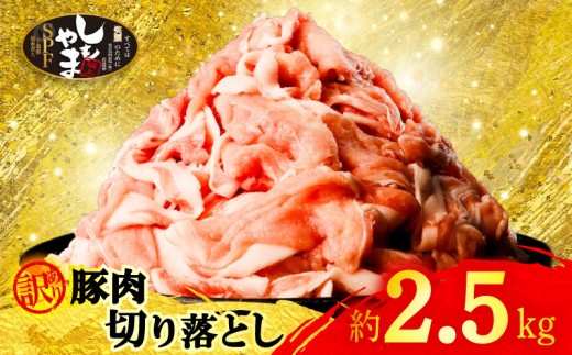 豚肉 切り落とし 約2.5kg 【訳あり】 小分け 真空パック 国産 豚 冷凍 切落し 豚肉切り落とし 豚こま肉 こま肉 こま切れ 国産豚 千葉県 旭市 有限会社下山農場 usn001
