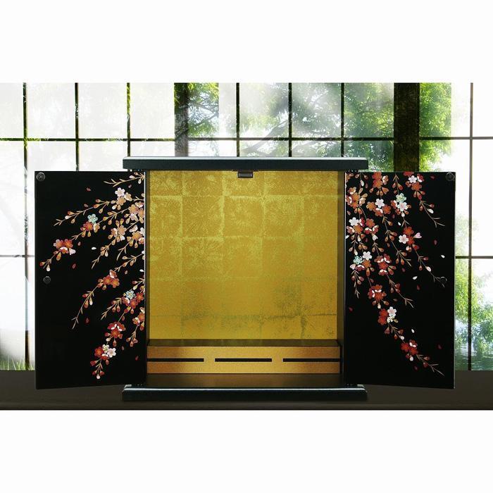 タツクラフト 紀州塗り ミニ仏壇 雅 大 しだれ桜 【Tk168】　DA90079_イメージ2