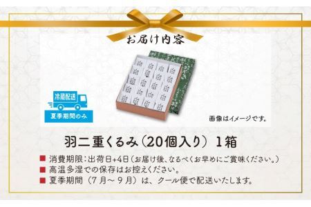 【先行予約】羽二重くるみ 20個入り ※2024年5月15日以降順次発送予定 [A-032006]