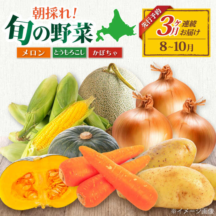 【ふるさと納税】先行予約 数量限定 北海道産 定期 朝採れ 旬の野菜 詰め合わせ ▼全3回定期便 《喜茂別町》【ニセコビュープラザ直売会協同組合】 メロン トウモロコシ とうもろこし コーン 定期便 先行予約 朝採れ 夏野菜 季節の野菜 北海道 [AJAH004] 32000 32000円