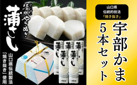 かまぼこ 清水やきぬき 蒲さし 5本セット かまぼこ 宇部