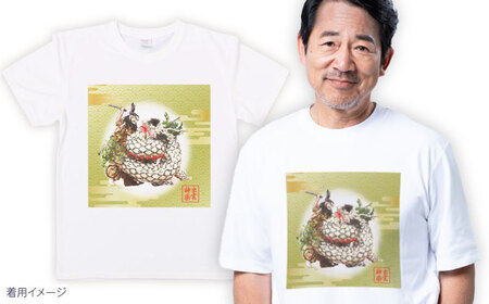 出雲神楽 須佐之男命と八岐大蛇カラーTシャツ FN-06 Sサイズ 島根県雲南市/田部写真館 [AICZ034]