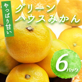 【2026年先行予約】グリーンハウスみかん 6パック 【ミカン 蜜柑 柑橘 温州みかん 有田みかん ハウスミカン 和歌山】_BF6056