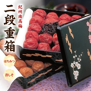 紀州南高梅　二段重箱（はちみつ・昔しそ）_SF1030