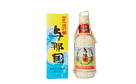 琉球泡盛 花酒 与那国60度360ml（クバ巻）1本 E0027