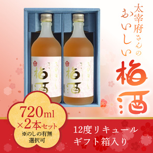 【のし付き】太宰府さんのおいしい梅酒 720ml×2本セット　AD002-2