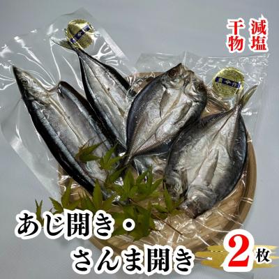 ふるさと納税 熊野市 香酸柑橘果汁が塩味を引き立てた干物 減塩干物 あじ開き さんま開き セット | 