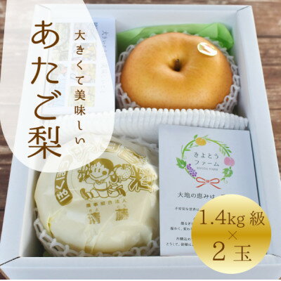 【ふるさと納税】【きよとうファーム】あたご梨 上級品 2玉入(1.4kg級/玉)(岡山県産)【1559967】