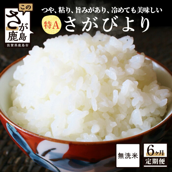 【ふるさと納税】【定期便】お米 マイスター セレクト 無洗米 さがびより 白米 10kg × 6回 計60kg |ふるさと納税 米 定期 お米 新米 精米 国産 佐賀県 鹿島市 ふるさと 人気 送料無料 H-22