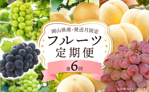【発送月固定定期便】岡山県産 フルーツ定期便全6回【配送不可地域：離島・北海道・沖縄県】