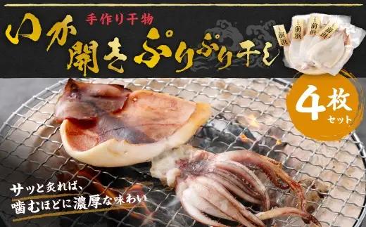 いか開きぷりぷり干し 4枚 セット いか イカ 烏賊 干物 ひもの 干し 開き 魚 魚介 おつまみ 肴 ご飯のお供 おかず