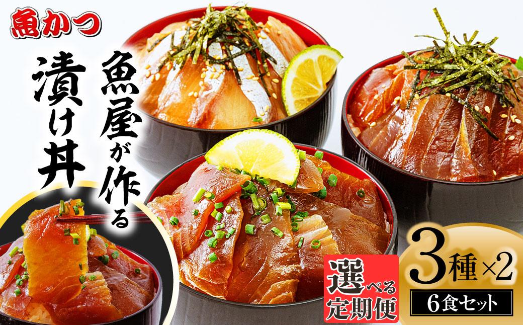 
            【選べる定期便 3ヶ月〜12ヶ月】漬け丼 3種×2パック 計6食セット | 漬け丼 定期便 海鮮 惣菜 冷凍 真空パック 小分け 海鮮丼 海鮮セット 詰め合わせ 旬の鮮魚 ハマチ カンパチ カツオ 鯖 サバ ヒラマサ 平政 マグロ アジ ヒラメ 鯛 漬け づけ丼 お茶漬け ごはん 山口県 宇部市
          