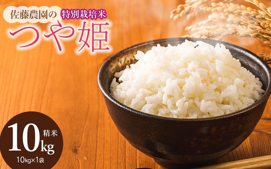 
            【令和7年産先行予約】 特別栽培米 つや姫 精米10kg（10kg×1袋）　山形県鶴岡市産　佐藤農園
          