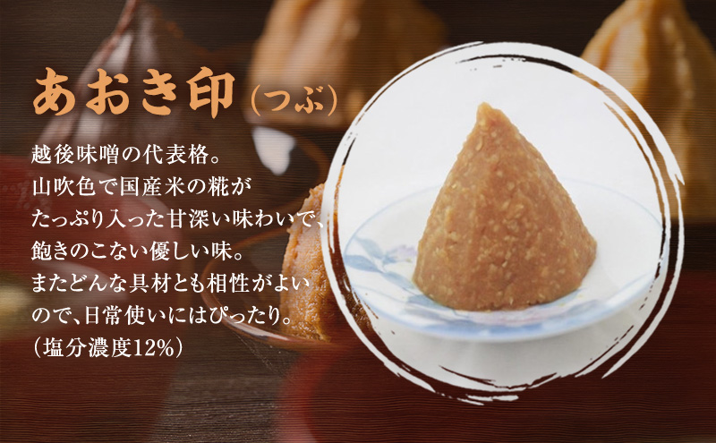 定期便 4回【4回お届け】新潟おいしい朝ごはんセットB (越後みそあおき印つぶ900gとこしひかり5kg)3ヶ月1回