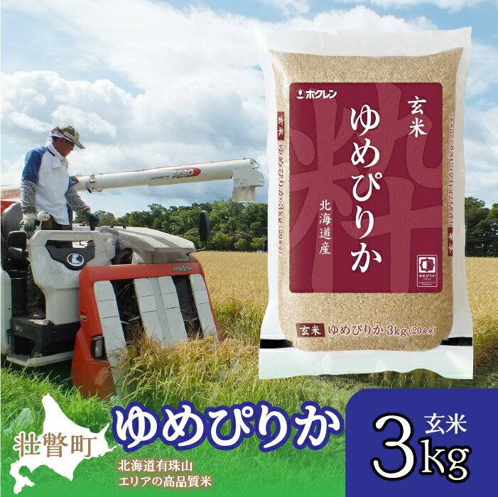 【ふるさと納税】【令和7年産】（玄米3kg）ホクレンゆめぴりか 【 ふるさと納税 人気 おすすめ ランキング 北海道産 壮瞥 玄米 米 ゆめぴりか 炊き込みご飯 おにぎり おむすび こめ 贈り物 贈物 贈答 詰合せ セット 北海道 壮瞥町 送料無料 】 SBTD069