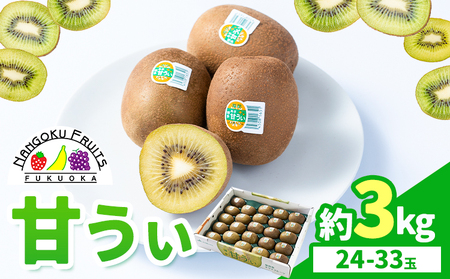 キウイ 甘うぃ 約3kg 南国フルーツ株式会社【26年度出荷】《10月下旬-11月末頃出荷》福岡県 小竹町 あまおう 福岡県産 キウイ フルーツ キウイフルーツ 果物