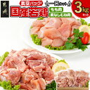 【ふるさと納税】国産若鶏一口カット(もも肉・皮なしむね肉)3kgセット(真空) - 国産鶏肉 カット済み 真空パック 1袋300gの小分けパック から揚げ/炒め物 カット鶏肉 モモ肉・ムネ肉 送料無料 AO-I601 【宮崎県都城市は2年連続ふるさと納税日本一！】