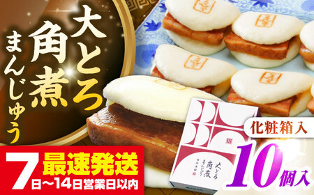 【化粧箱入り】 長崎大とろ角煮まんじゅう （10個）　《壱岐市》【岩崎本舗】冷凍 豚 豚角煮 角煮饅頭 簡単調理 おやつ お取り寄せ 長崎[JHA046]