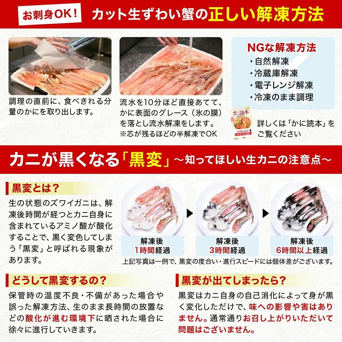 生ずわい蟹ポーション1kg [024-c019_fn] かに