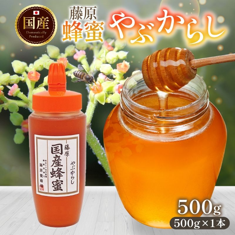 【ふるさと納税】 はちみつ やぶからし 藤原国産蜂蜜 500g 国産はちみつ 純粋はちみつ 天然 無添加 ヤブカラシ 単花蜜 朝しぼり 完熟 ハチミツ 蜂蜜 パン 岩手県 盛岡市 東北 岩手 盛岡 藤原養蜂場
