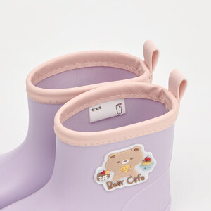ワッペン付レインブーツ　Ｂｅａｒ　Ｃａｆｅ　15cm　672095　5-103