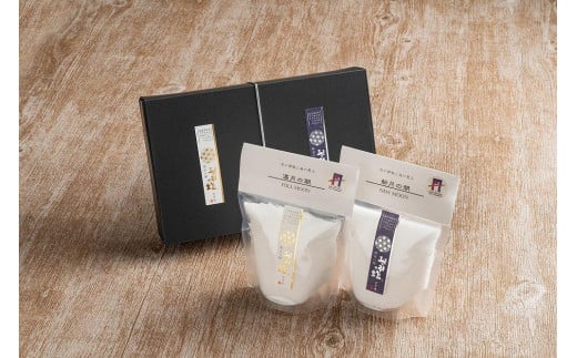 琴引の塩 月の潮 新月の潮・満月の潮セット（150g×2袋）京都 北部 京丹後 日本海 鳴砂の浜 鳴り砂 琴引浜 ビーチ 潮の満ち引き 味比べ 食べ比べ セット 琴引の塩工場 お料理に 調味料 塩 お清めに 塩分補給にも　AM00431