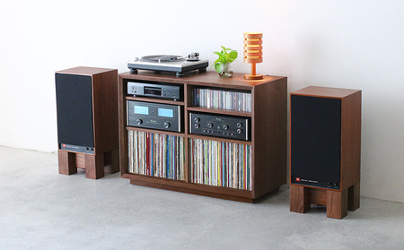  スピーカー スタンド 2個セット ウォールナット材 W36×D29.8×H18cm  多目的 便利 スピーカースタンド 木 木材 無垢材 オイル仕上げ 秋山木工 家具 インテリア シンプル ナチュラ