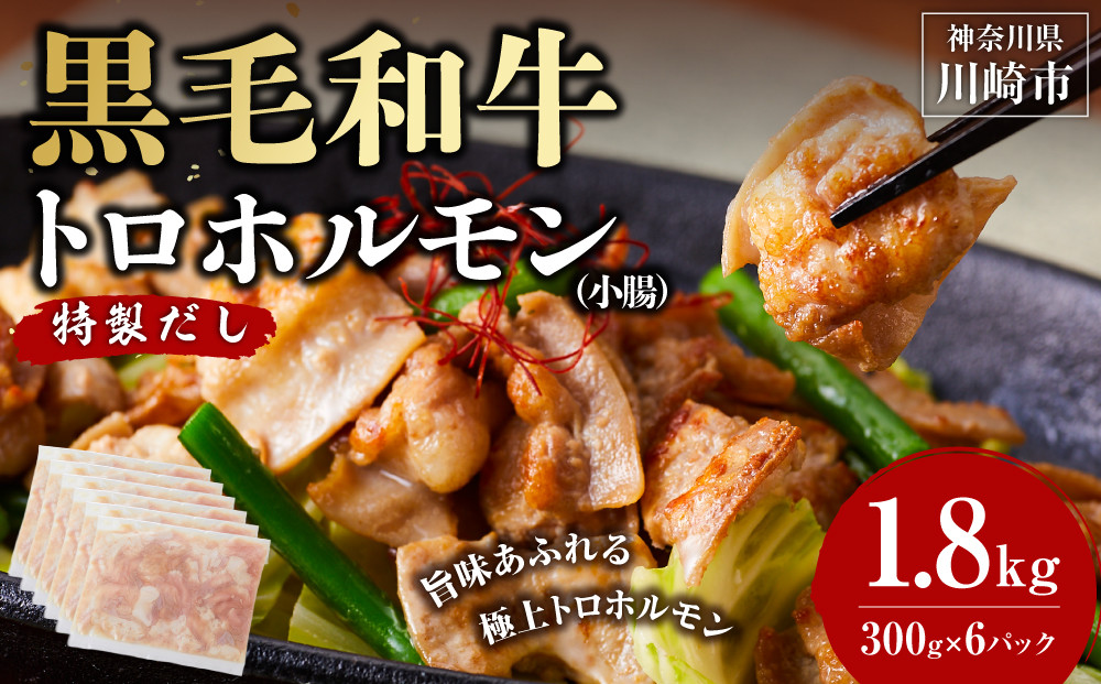 黒毛和牛トロホルモン（小腸）　特製だし1.8kg ( 300g × 6パック )【2026年11月発送】 141305_KZ53VC11
