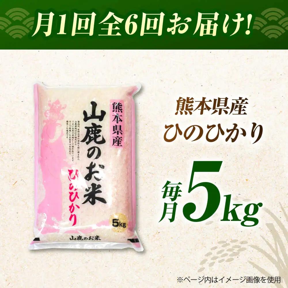 令和8年度産米【6回定期便】山鹿のお米 ヒノヒカリ 5kg【有限会社 あそしな米穀】[ZBI025]