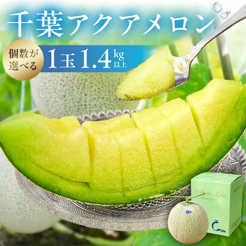 【ふるさと納税】【個数が選べる】 高評価レビュー 千葉アクアメロン マスクメロン 1玉1.4kg 千葉県 南房総市 こだわり 香り 甘味 味わい 化粧箱入り ご褒美 贈り物 お祝い事 フルーツ 果物 お取り寄せ グルメ 送料無料