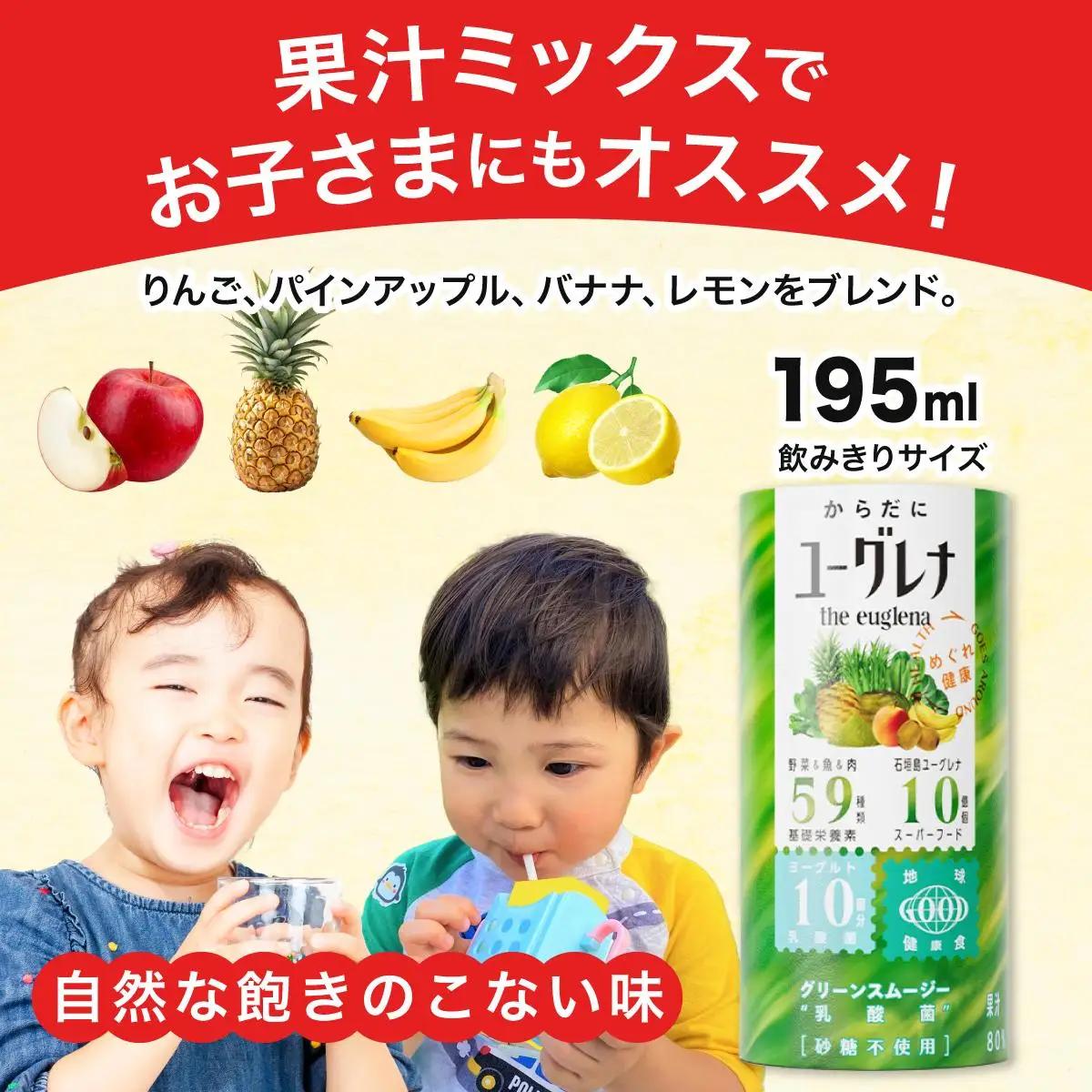 【定期便】《3ヶ月》からだにユーグレナ グリーンスムージー乳酸菌 195g×15本×3回