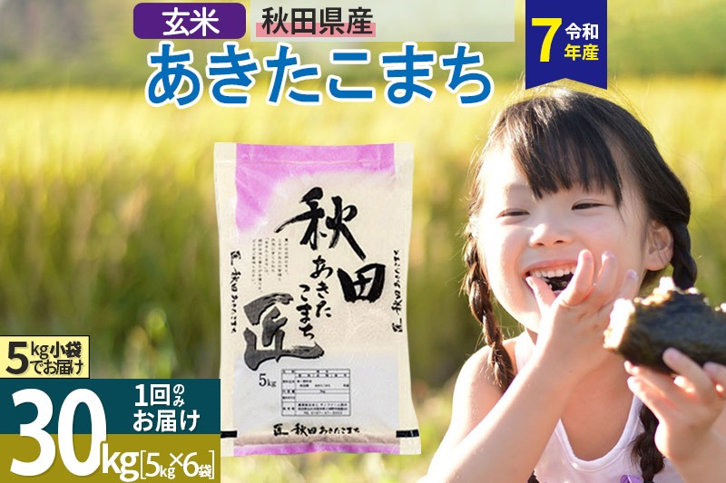 【玄米】＜令和7年産＞ 秋田県産 あきたこまち 30kg (5kg×6袋) 30キロ お米 匠|02_snk-021001s