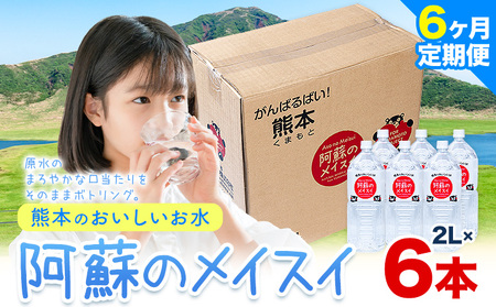 【6ヶ月定期便】水 熊本 の おいしい お水 阿蘇 メイスイ 天然水 2L × 6本 1ケース 丸富産業《お申込み月の翌月から出荷開始》熊本県 御船町 水 天然水 みず 熊本 飲料 熊本県 ミネラルウォーター