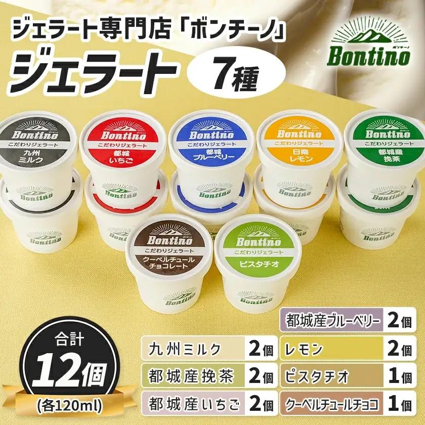 ジェラート専門店「ボンチーノ」7種12個セット〔MJ-1565〕