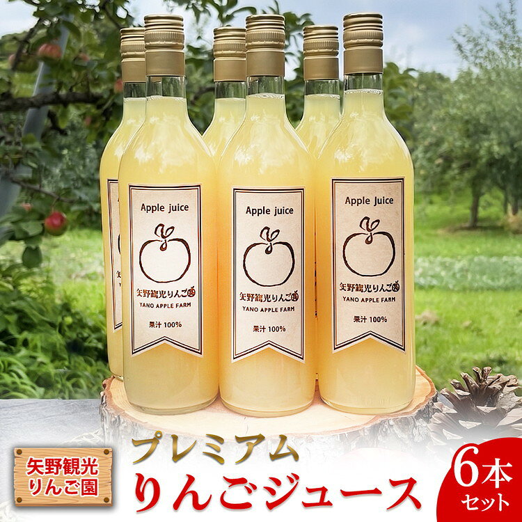 【ふるさと納税】矢野観光りんご園のプレミアムりんごジュース6本入セット ｜ アップルジュース リンゴ 果物 完熟 送料無料