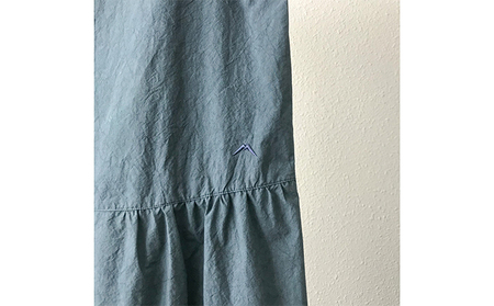 【遠州織物】武襯衣ノースリーブギャザーワンピース　フリーサイズ 5色 ダークグリーン