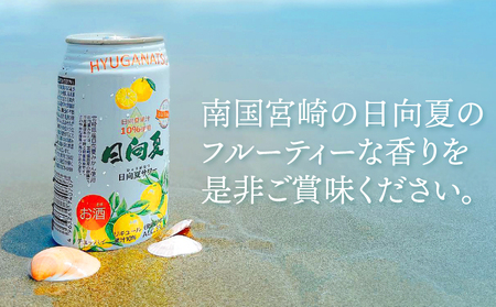 【缶チューハイ】日向夏サワー 350ml缶 24本セット 宮崎県産日向夏みかん　あっさり米焼酎使用 フルーティー 炭酸 A-68