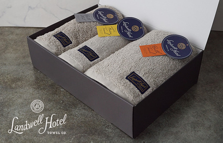 Landwell Hotel ギフト 贈り物セット バスタオル フェイスタオル バスマット グレー ／ 人気の日用品 タオル 泉州タオル 国産タオル 泉州タオル 泉佐野タオル 日本タオル 吸水タオル 
