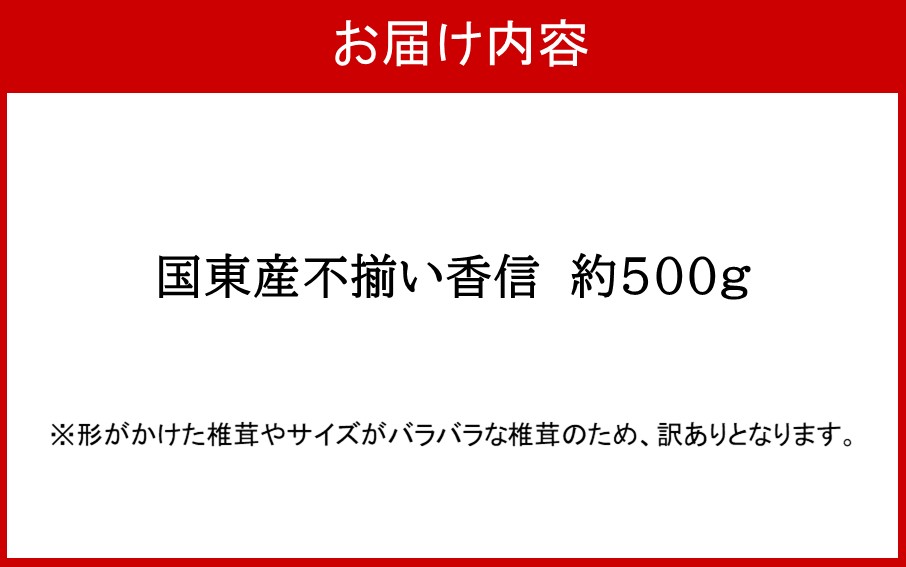 【訳あり】国東産不揃いしいたけ約500g（香信）_2633R-2
