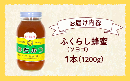 升田養蜂場のはちみつ ふくらし蜂蜜 お取り寄せ グルメ ハチミツ 1200g×1 三次市/升田養蜂場[APAE005]