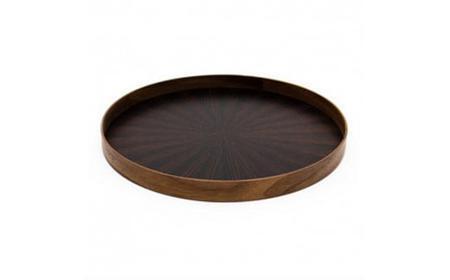 Round Rays Tray S 黒檀 ebony  ｜トレー プレート お皿 皿 食器 インテリア