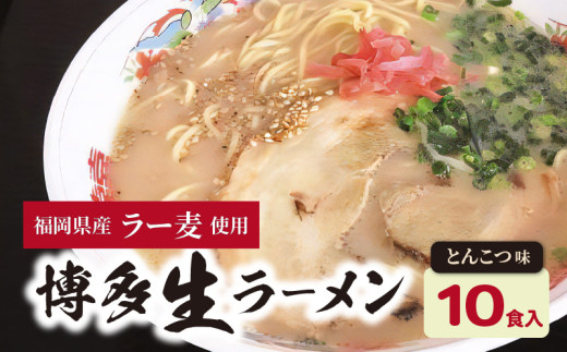  福岡県産ラー麦　博多生ラーメン　とんこつ味（100ｇ×10食入）　CA0301