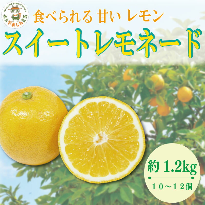 【ふるさと納税】 【2025年10月順次発送】 スイートレモネード 1.2kg (10～12個) レモン れもん 檸檬 柑橘 フルーツ 果物 完熟 国産 新鮮 果汁 レモンサワー お酒 ハイボール ジュース 酎ハイ ケーキ 揚げ物 唐揚げ スイーツ ピール デザート お菓子 小松島 徳島