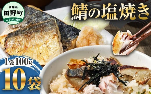 ～四国一小さなまち～ 焼き塩鯖 10袋 1袋約100g さば サバ 焼魚 焼き魚 レンジ 魚 魚介類 海鮮 国産 簡単 時短 おかず おつまみ 和食 惣菜 食品 お取り寄せ ごはんのお供 お酒のあて