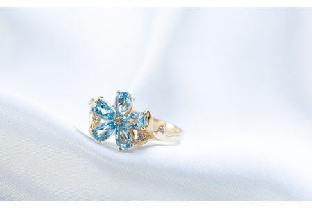 ブルースター blue star K10 トパーズ ダイヤモンド リング レディース ジュエリー アクセサリー 【7号～14号】指輪 ゆびわ りんぐ