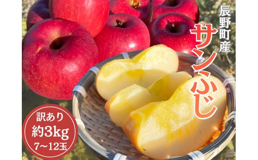 395 先行予約 ※訳あり りんご サンふじ 約３㎏ 【野澤フルーツ農園】