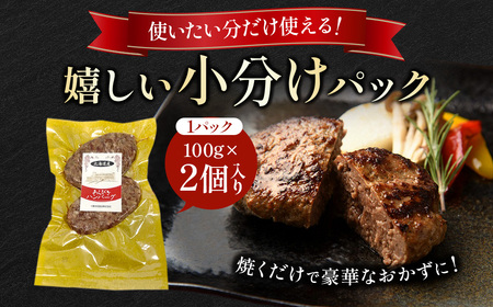  高評価4.9 肉含有率80% 粗挽きハンバーグ 100g×20個 小分け 国産牛100％使用 北海道産牛 ハンバーグ