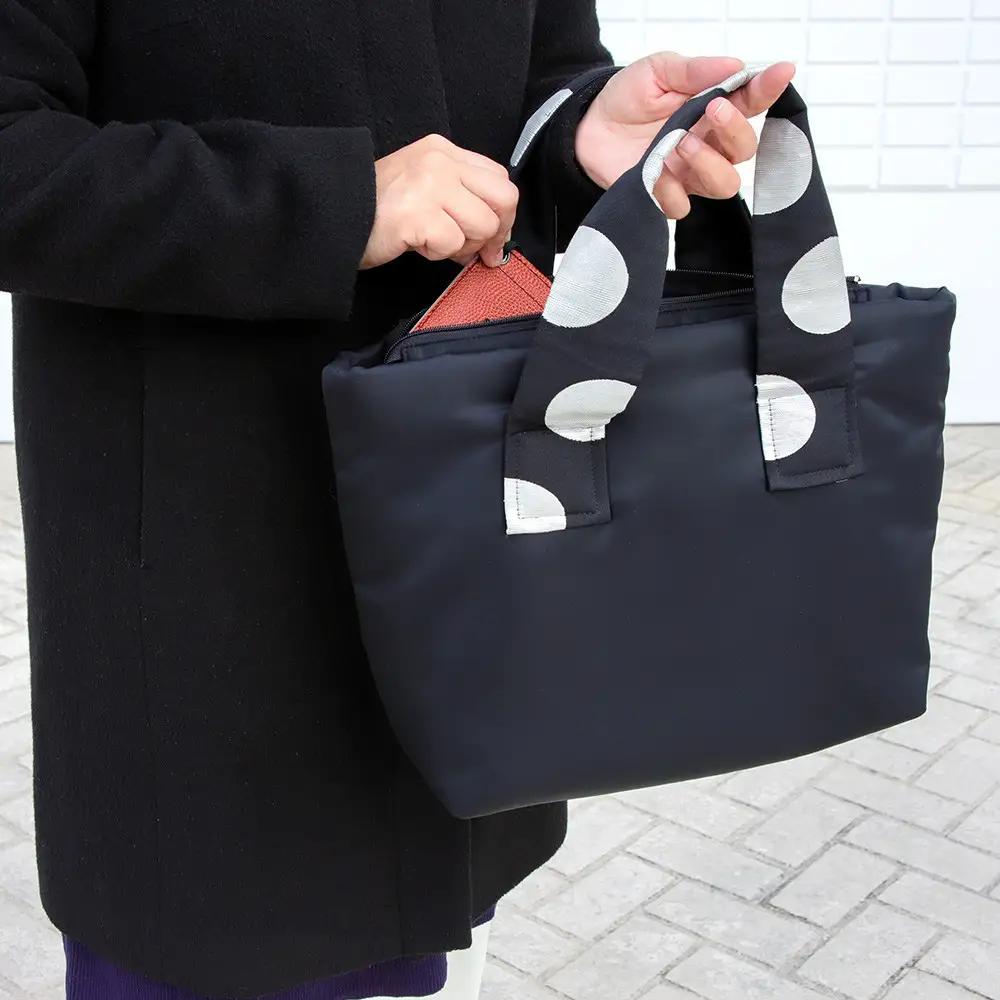 FUKUNARY トートバッグ KUROGIN ドット大 おしゃれ 日本製 広島市 フクナリーB14